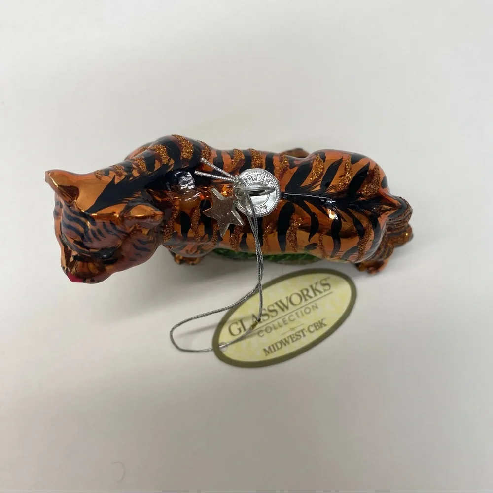 Tiger Christmas Ornament Midwest Cbk Glassworks Collection 2011 Animal Holiday